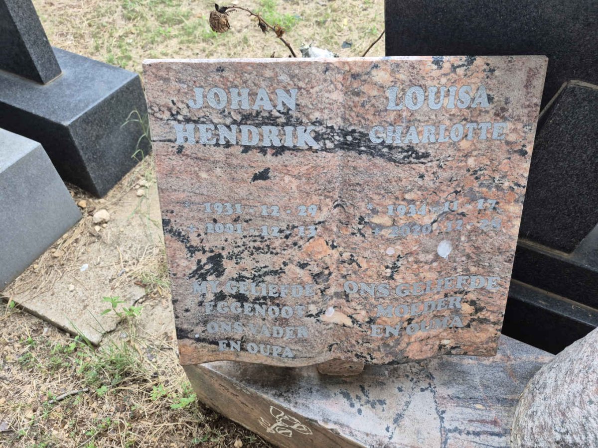 BREYTENBACH Johan Hendrik 1931-2001 & Louisa Charlotte 1934-2020 _2