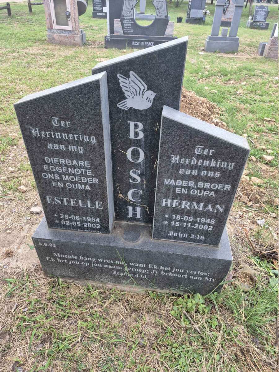 BOSCH Herman 1948-2002 & Estelle 1954-2002