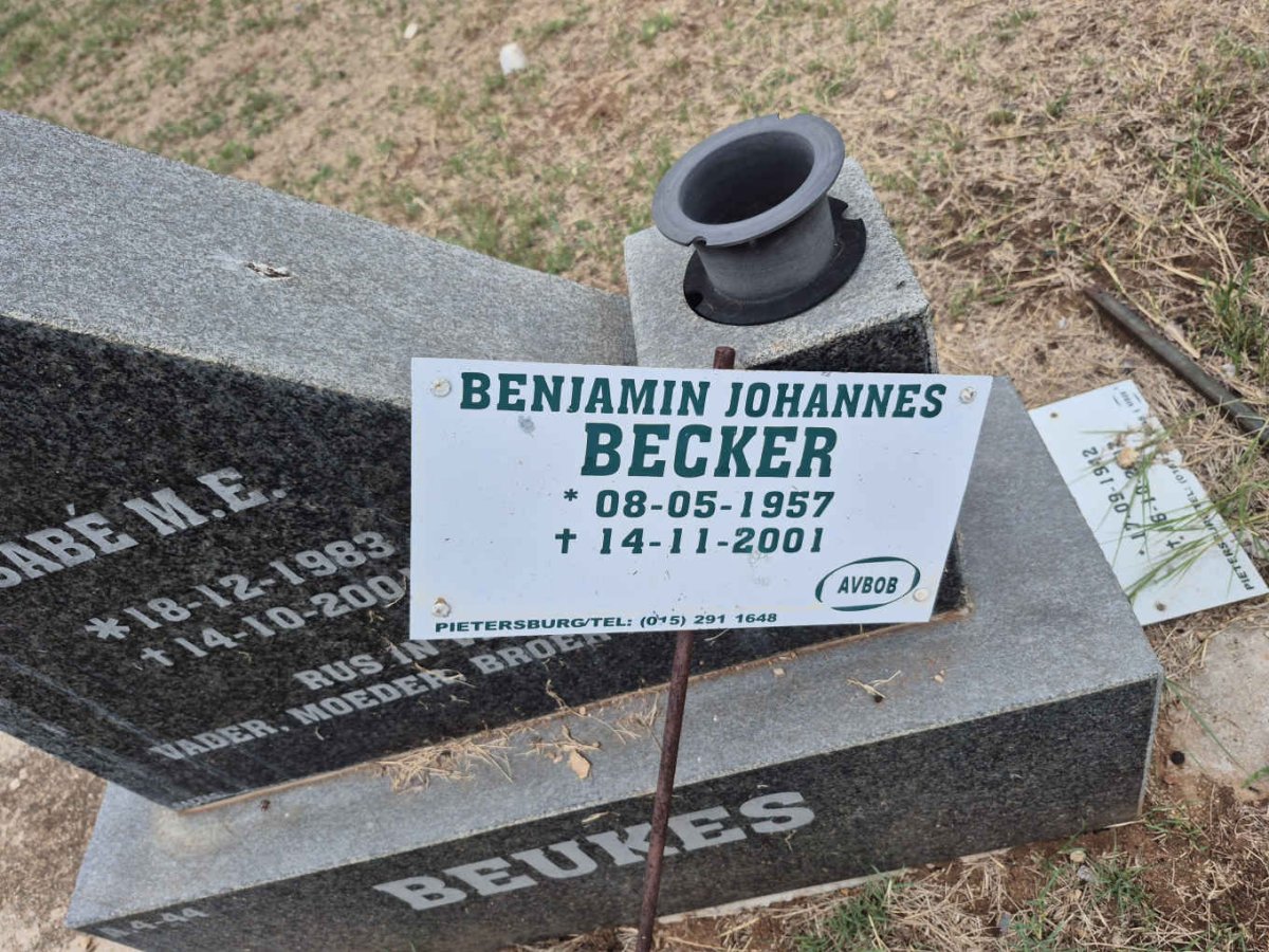 BECKER Benjamin Johannes 1957-2001 