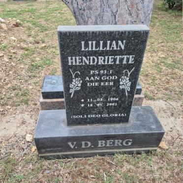 BERG Lillian Hendriette, v.d. 1906-2001