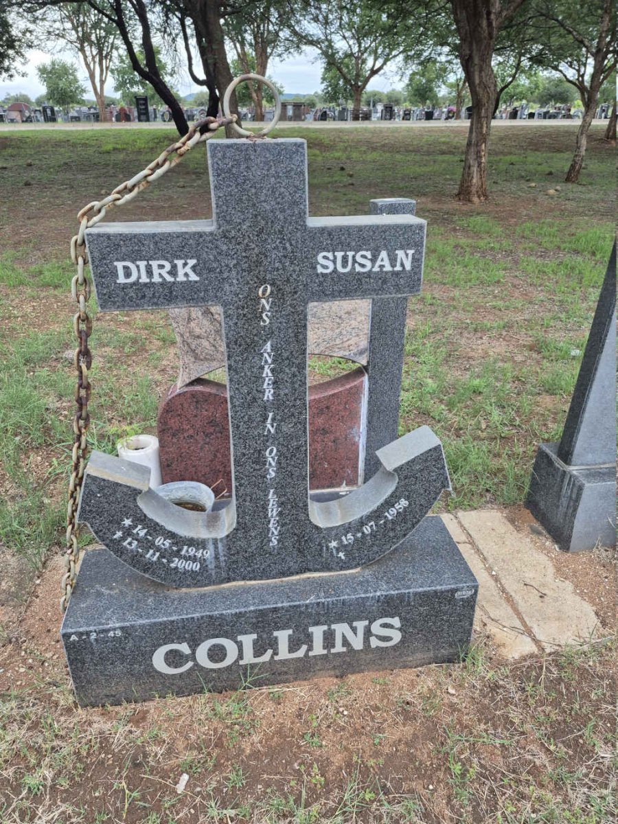 COLLINS Dirk 1949-2000 & Susan 1958-