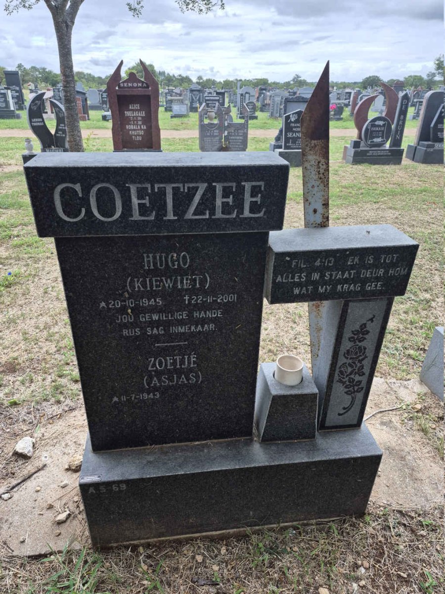 COETZEE Hugo 1945-2001 & Zoetje 1953- 