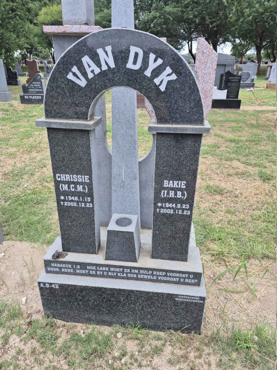 DYK J.H.B., van 1944-2002 & M.C.M. 1948-2002 