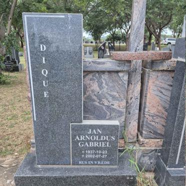 DIQUE Jan Arnoldus Gabriel 1937-2002
