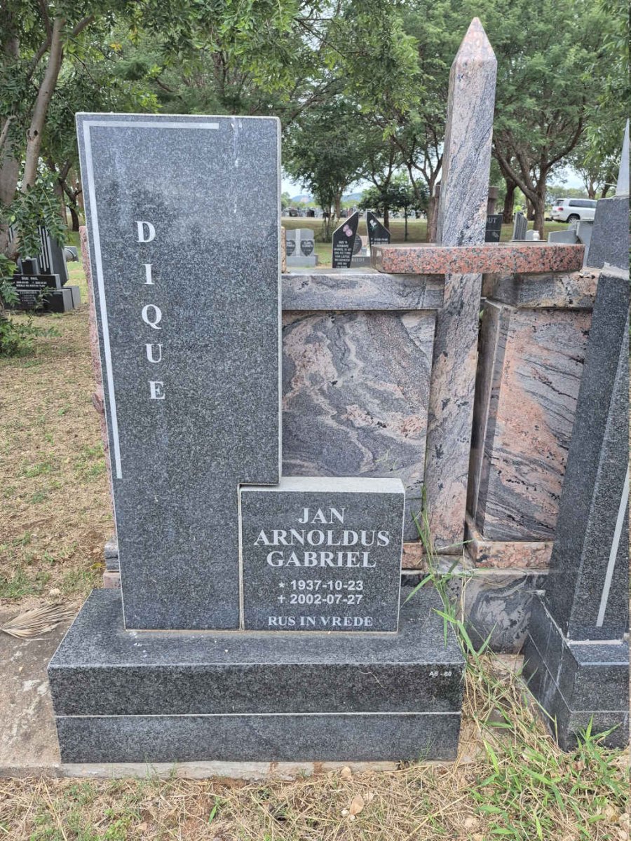 DIQUE Jan Arnoldus Gabriel 1937-2002