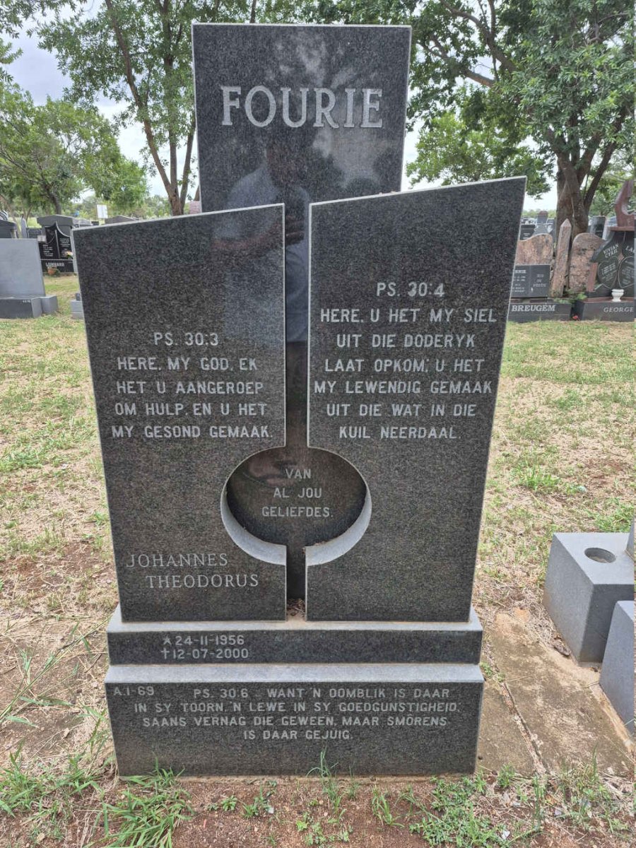FOURIE Johannes Theodorus 1956-2000