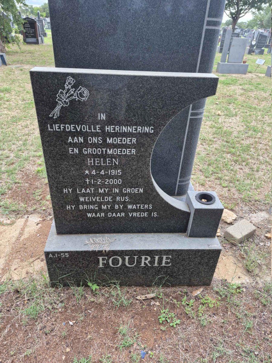 FOURIE Helen 1915-2000