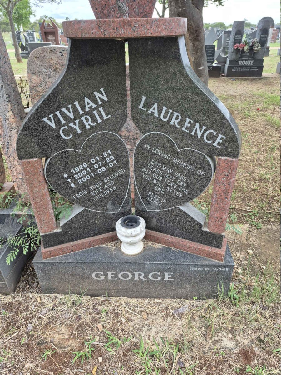 GEORGE Vivian Cyril Laurence 1926-2001