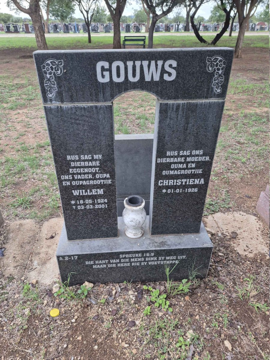 GOUWS Willem 1924-2001 & Christiena 1926-