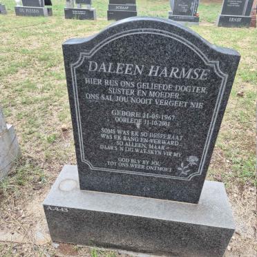 HARMSE Daleen 1967-2001