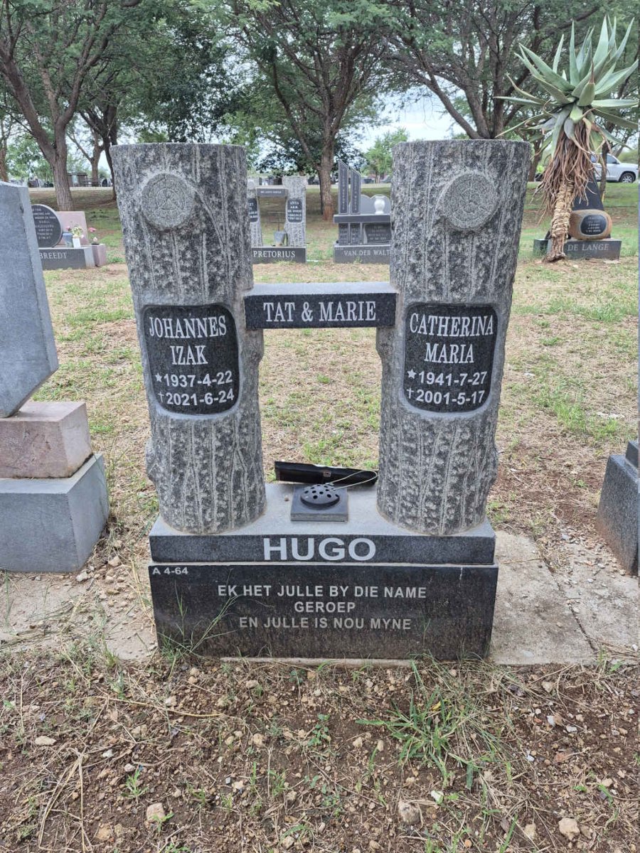 HUGO Johannes Izak 1937-2021 & Catherina Maria 1941-2001 