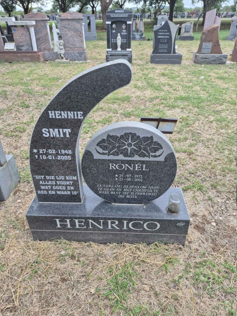 HENRICO Hennie Smit 1948-2005 :: HENRICO Ronel 1972-2002