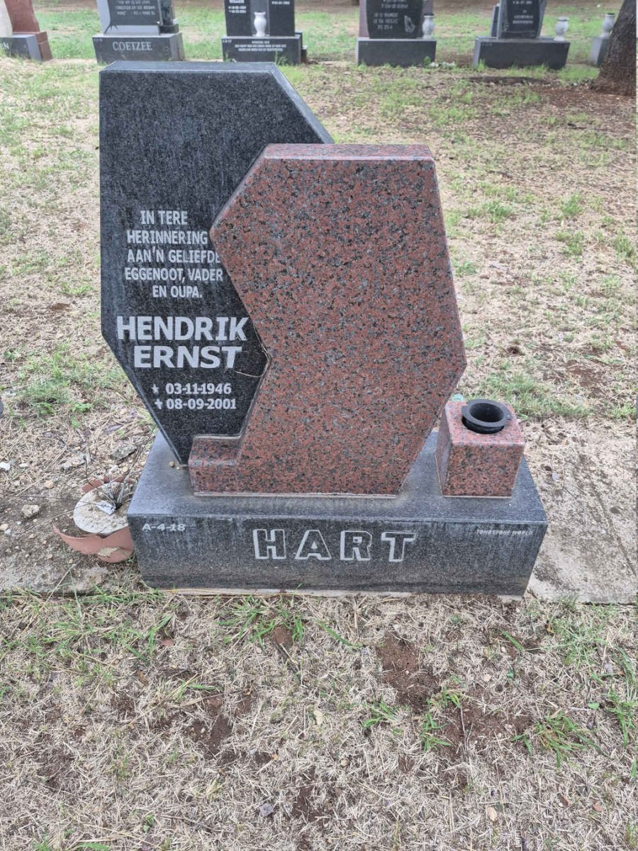 HART Hendrik Ernst 1946-2001