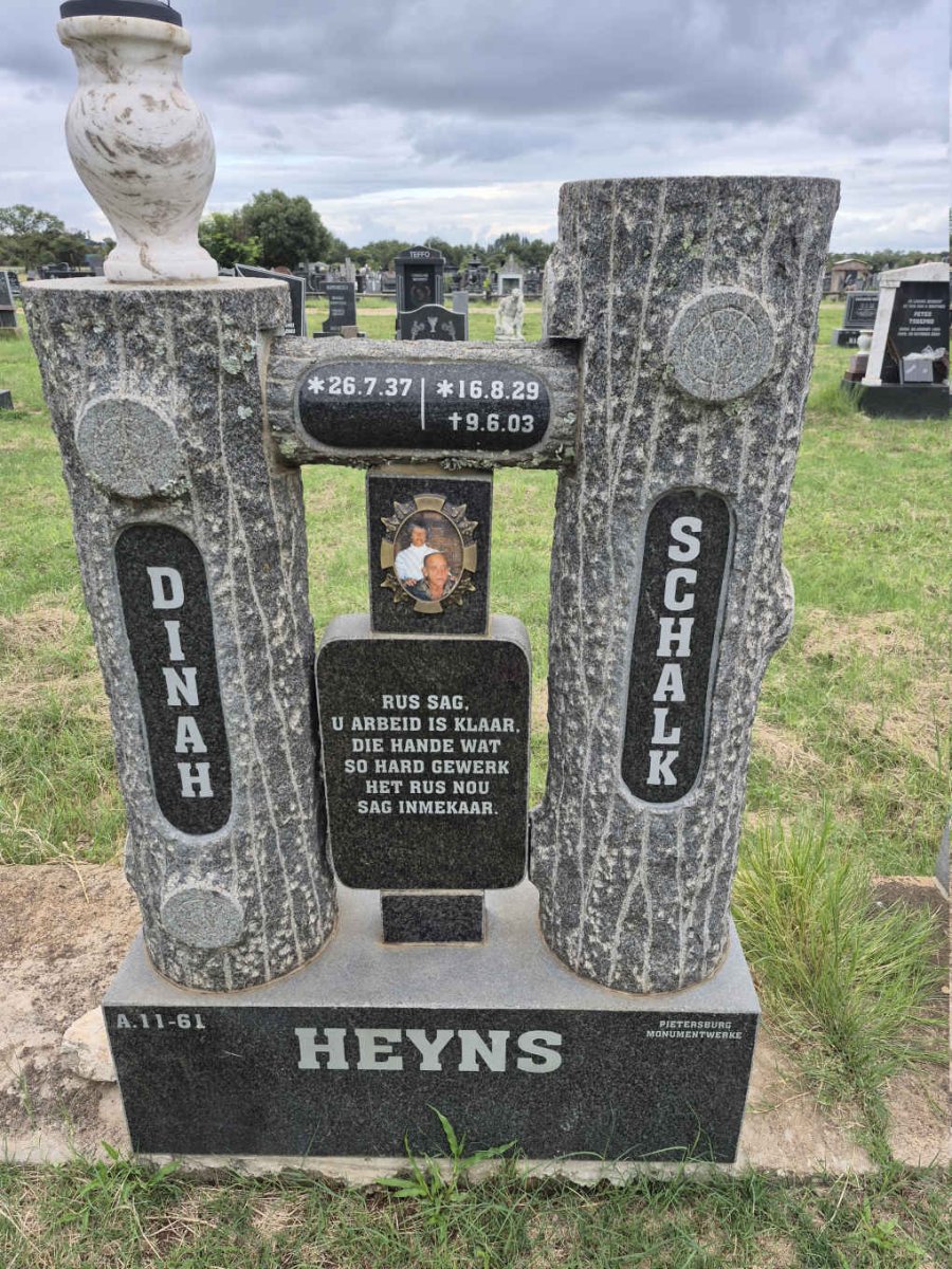 HEYNS Schalk 1929-2003 & Dinah 1937-