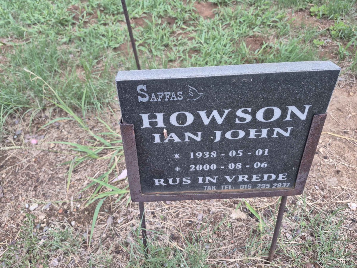 HOWSON Ian John 1938-2000
