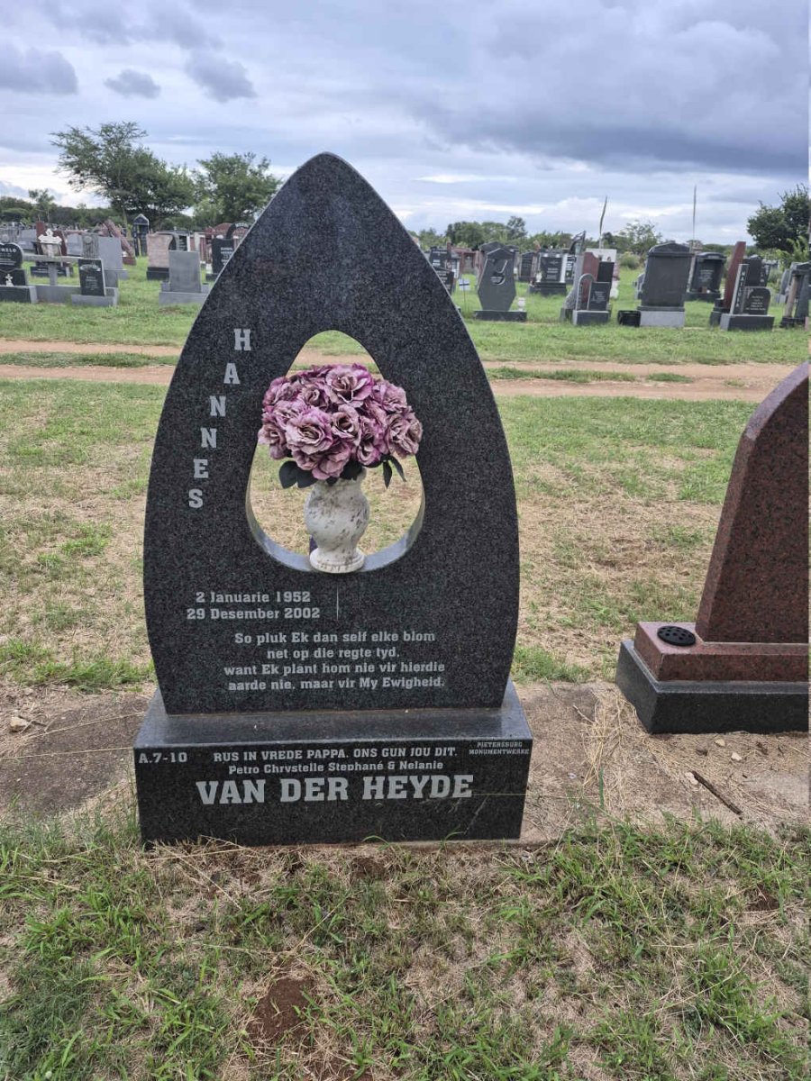 HEYDE Hannes, van der 1952-2002