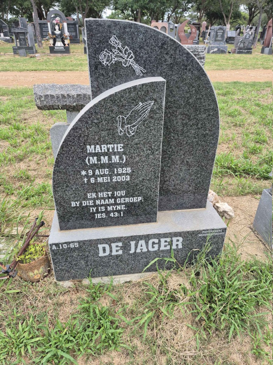JAGER M.M.M., de 1925-2003