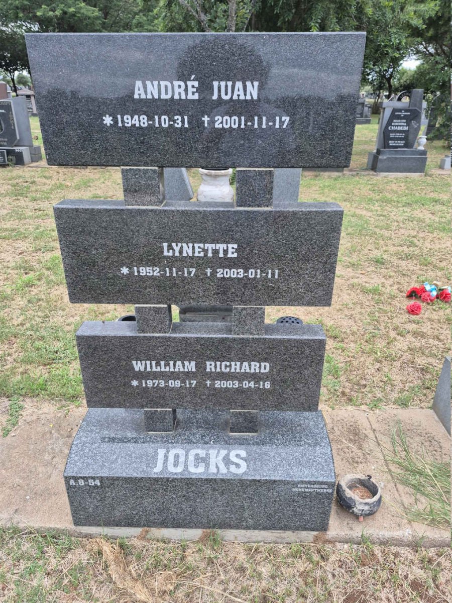 JOCKS Andre Juan 1948-2001 & Lynette 1952-2003 :: JOCKS William Richard 1973-2003 _1