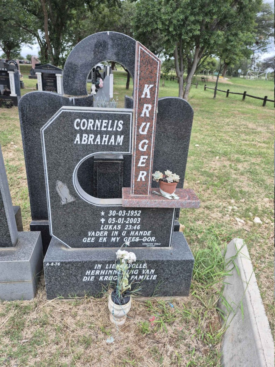 KRUGER Cornelis Abraham 1952-2003