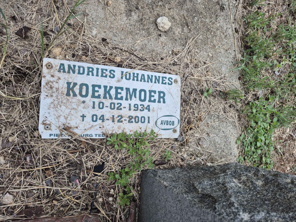 KOEKEMOER Andries Johannes 1934-2001