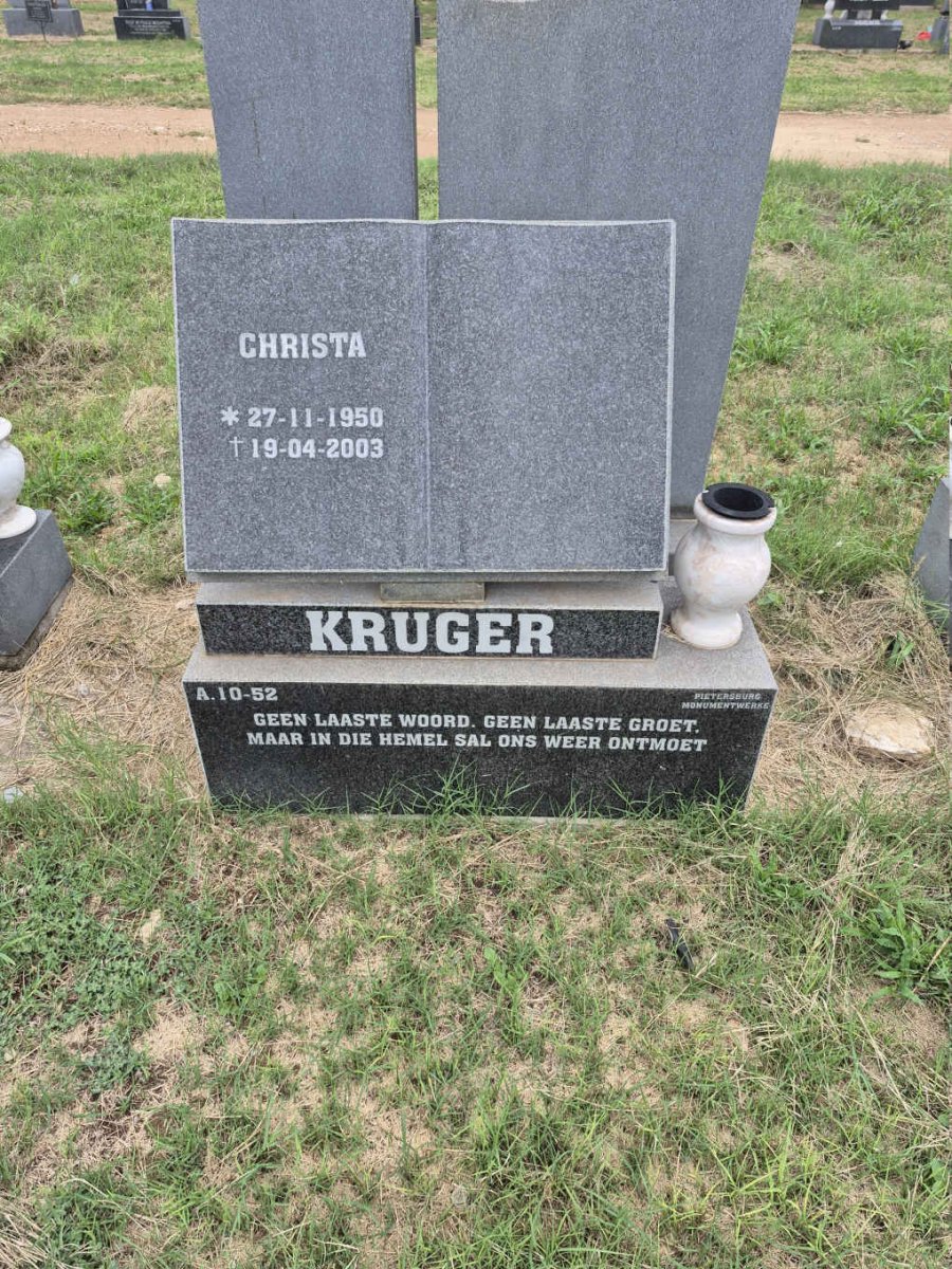 KRUGER Christa 1950-2003