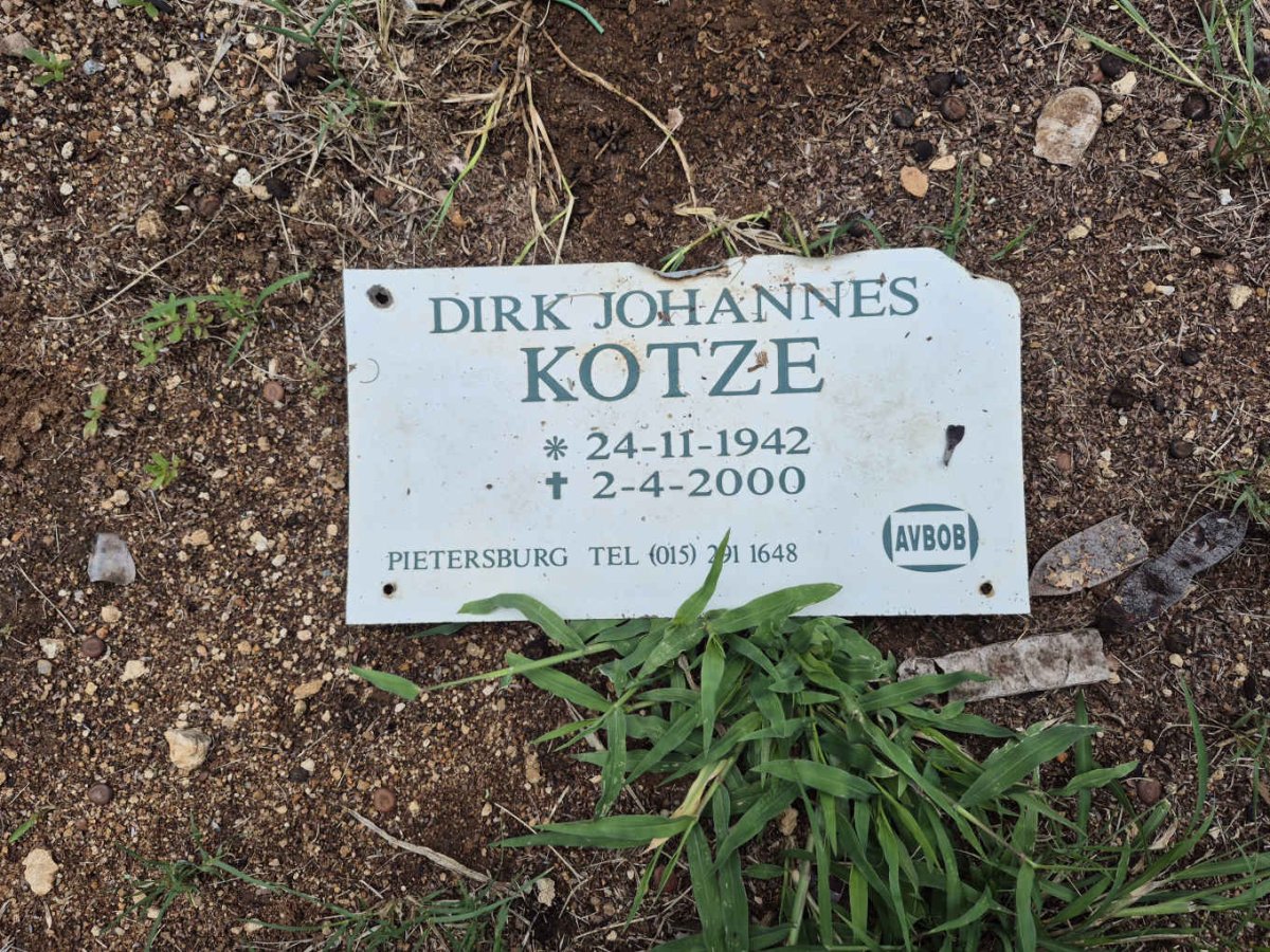 KOTZE Dirk Johannes 1942-2000