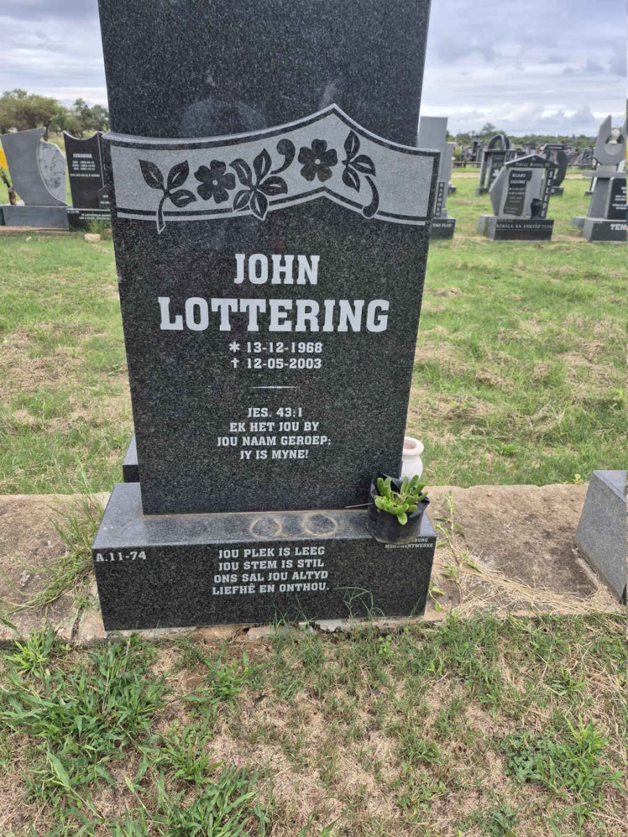 LOTTERING John 1968-2003