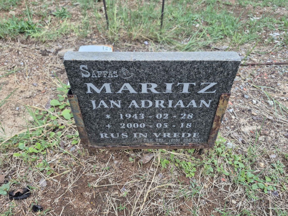 MARITZ Jan Adriaan 1943-2000