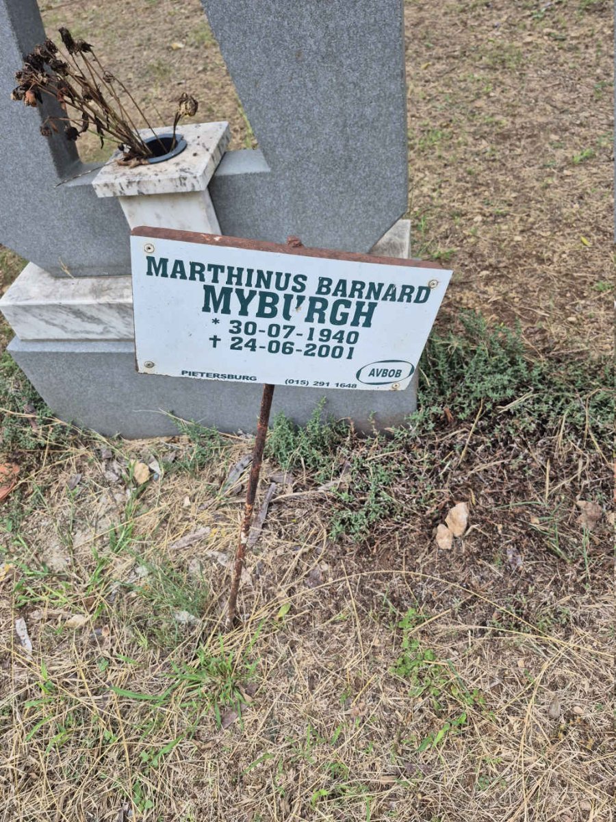 MYBURGH Marthinus Barnard 1940-2001
