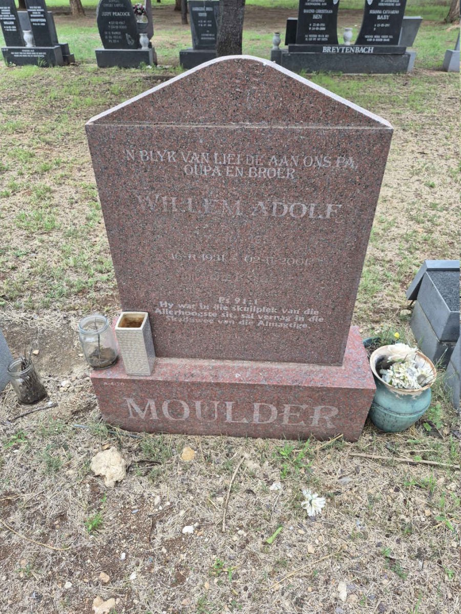MOULDER Willem Adolf 1931-2001