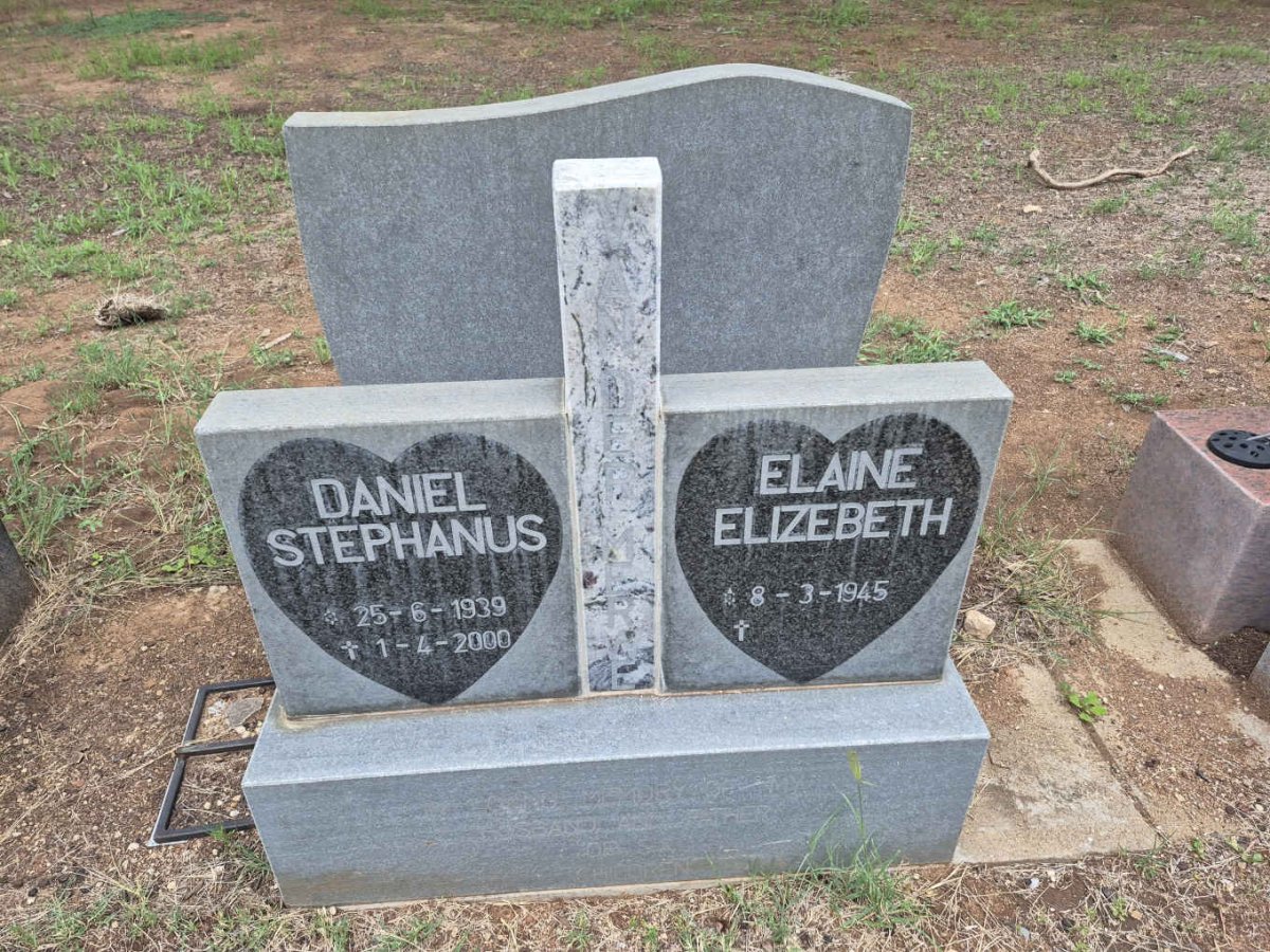 MERWE Daniel Stephanus, van der 1939-2000 & Elaine Elizebeth 1945-