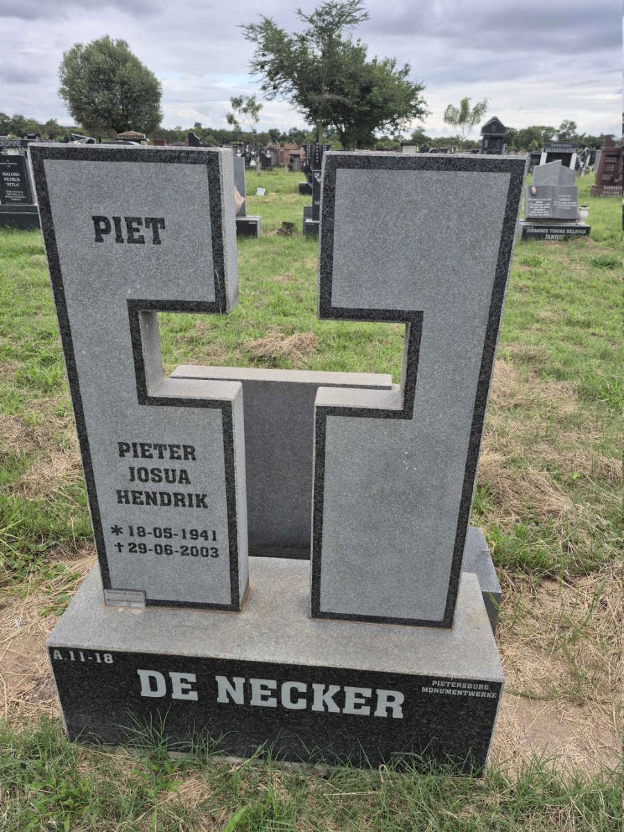 NECKER Pieter Josua Hendrik, de 1941-2003