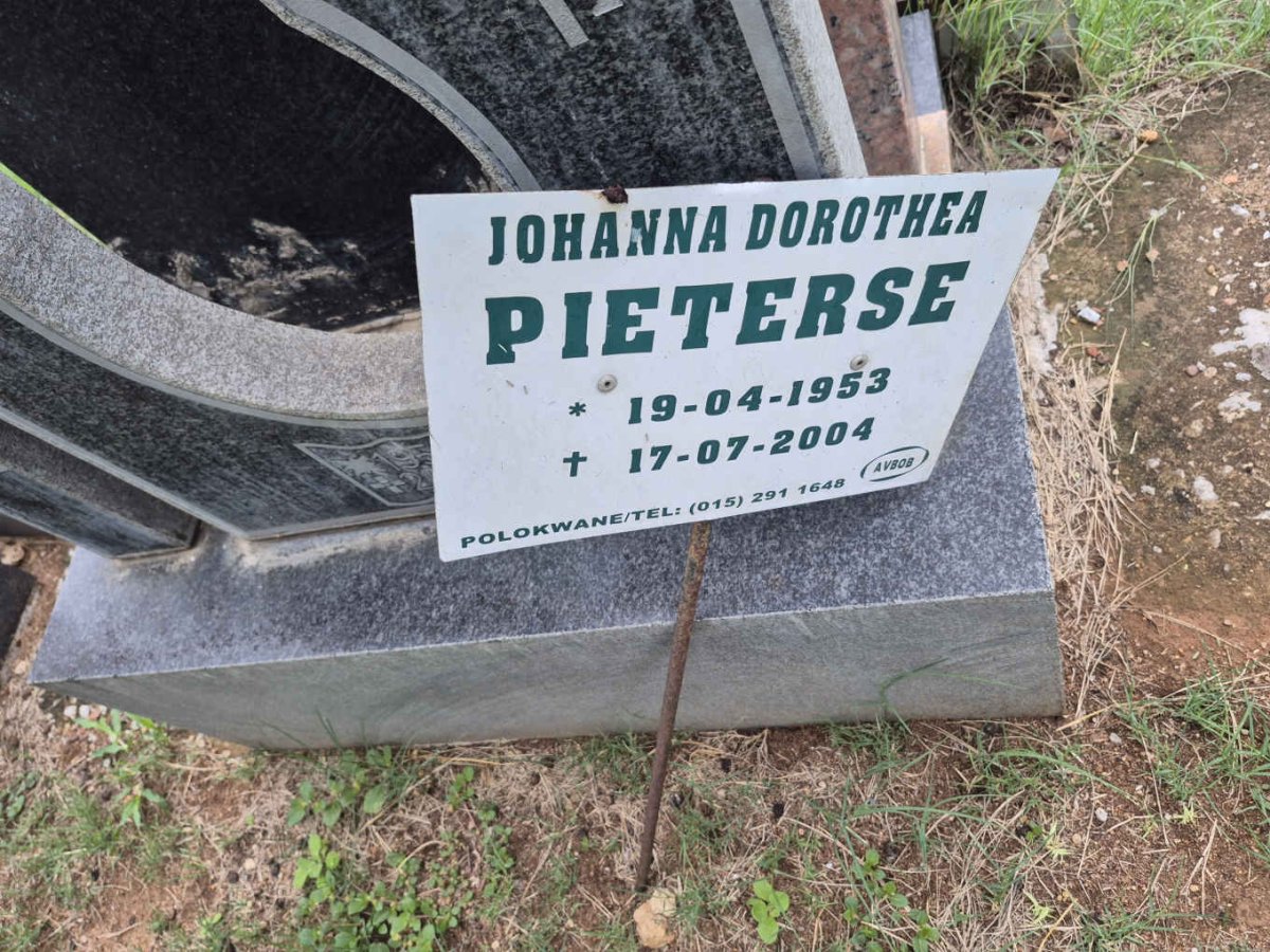 PIETERSE Johanna Dorothea 1953-2004