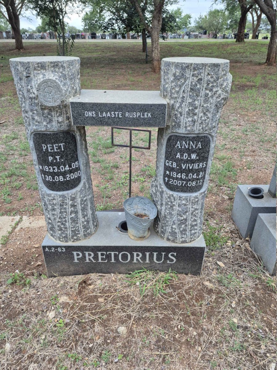 PRETORIUS P.T 1933-2000 & A.D.W. VIVIERS 1946-2007 