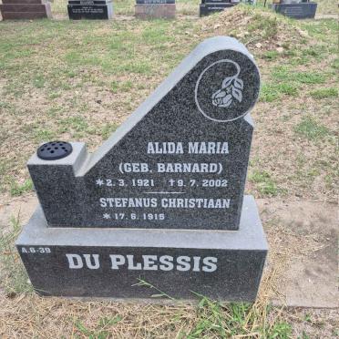 PLESSIS Stefanus Christiaan, du 1915- & Alida Maria BARNARD 1921-2002