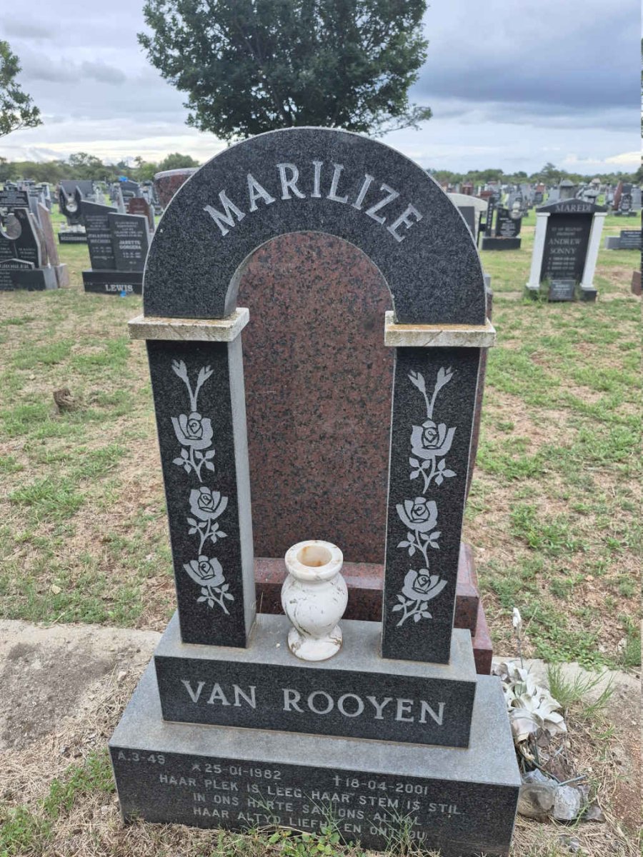 ROOYEN Marilize, van 1982-2001