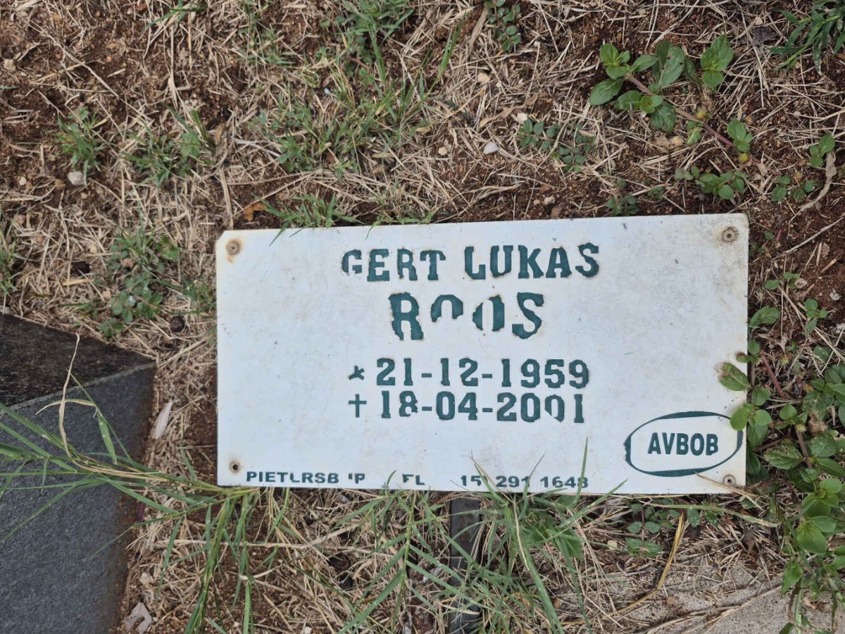 ROOS Gert Lukas 1959-2001
