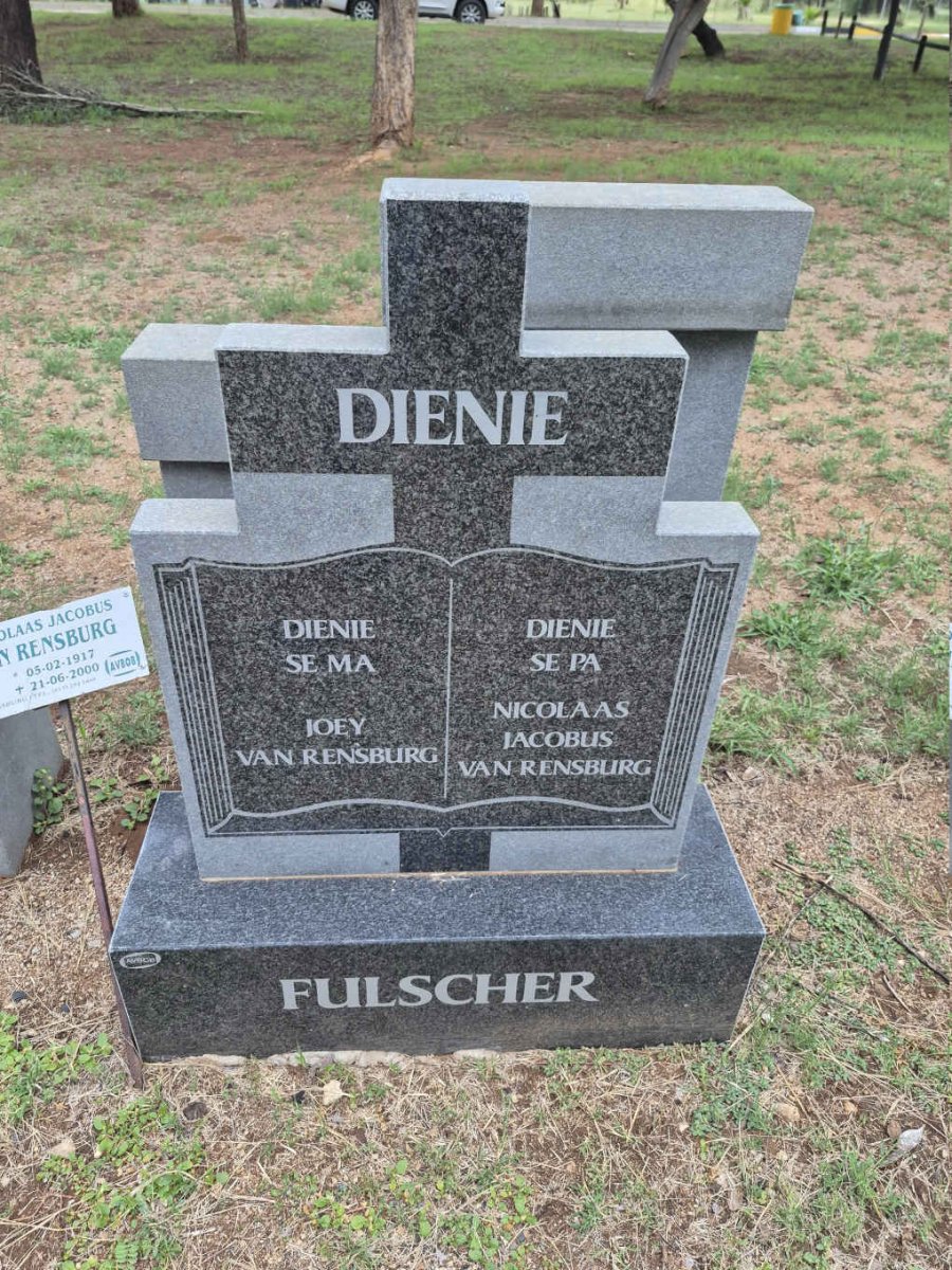 RENSBURG Nicolaas Jacobus, van 1917-2000 & Joey :: FULSCHER Dienie 