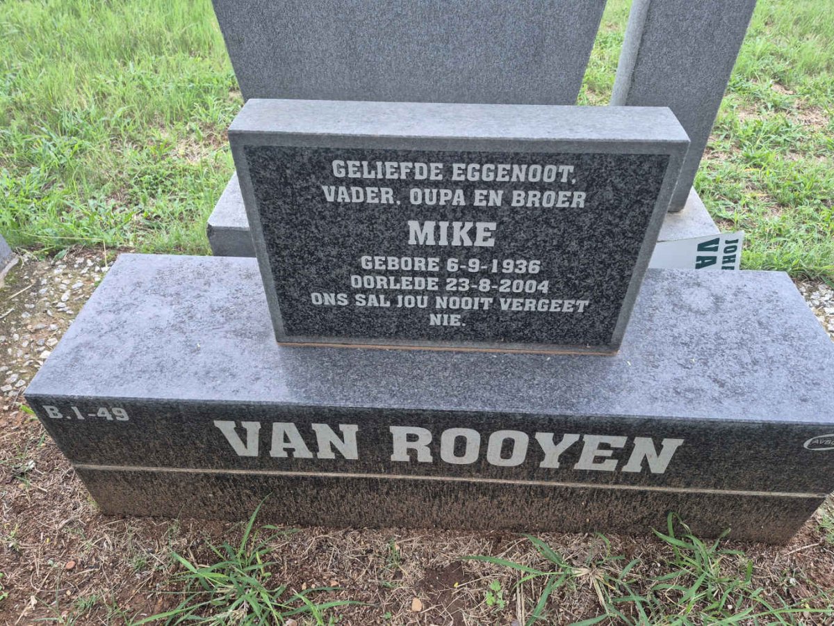 ROOYEN Mike, van 1936-2004