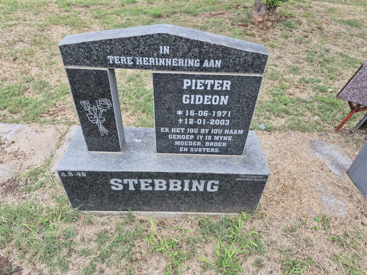 STEBBING Pieter Gideon 1971-2003