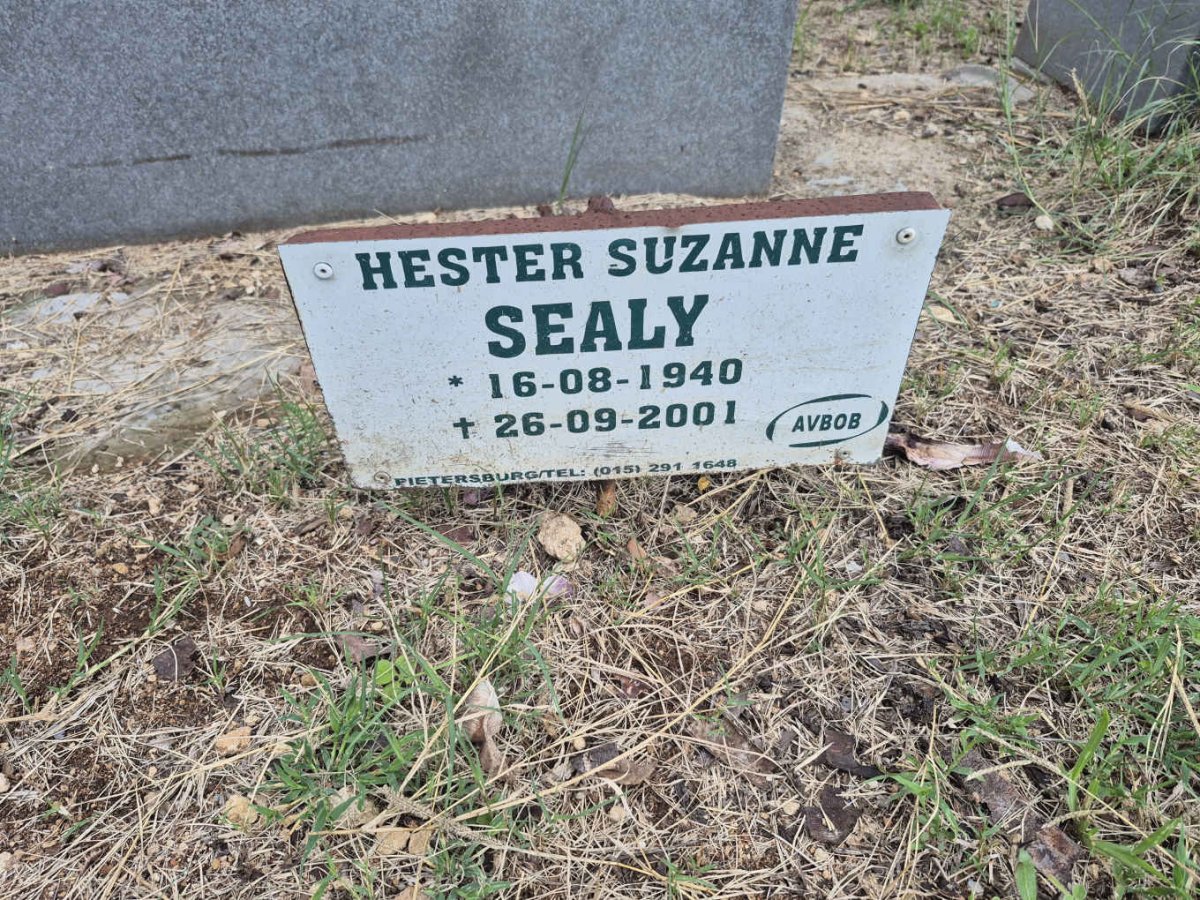 SEALY Hester Suzanne 1940-2001