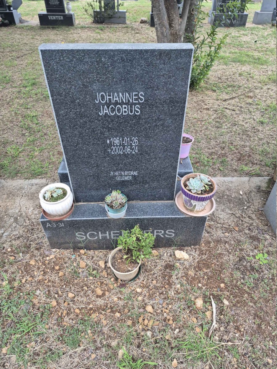 SCHEEPERS Johannes Jacobus 1961-2002