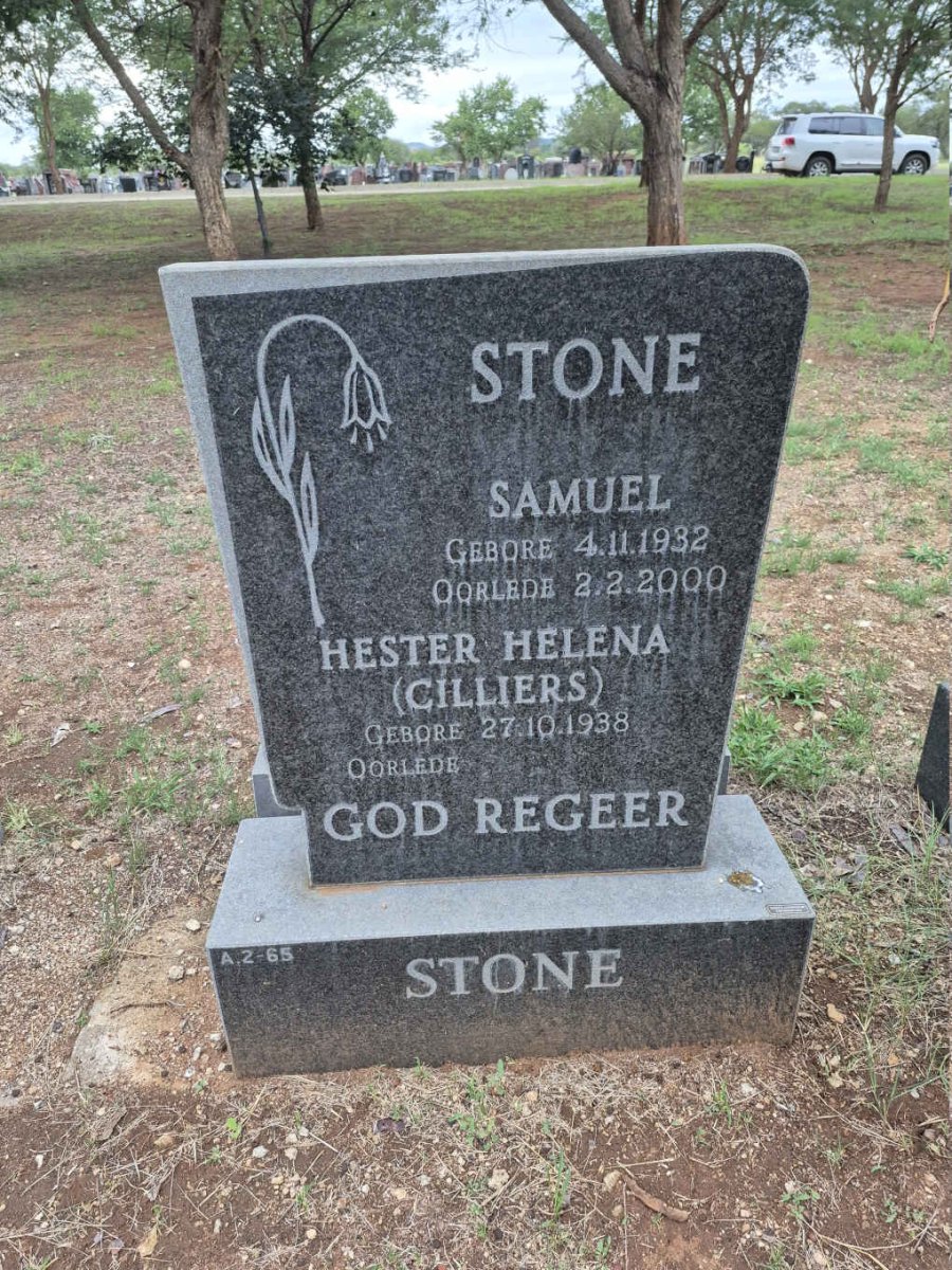 STONE Samuel 1932-2000 & Hester Helena CILLIERS 1938-