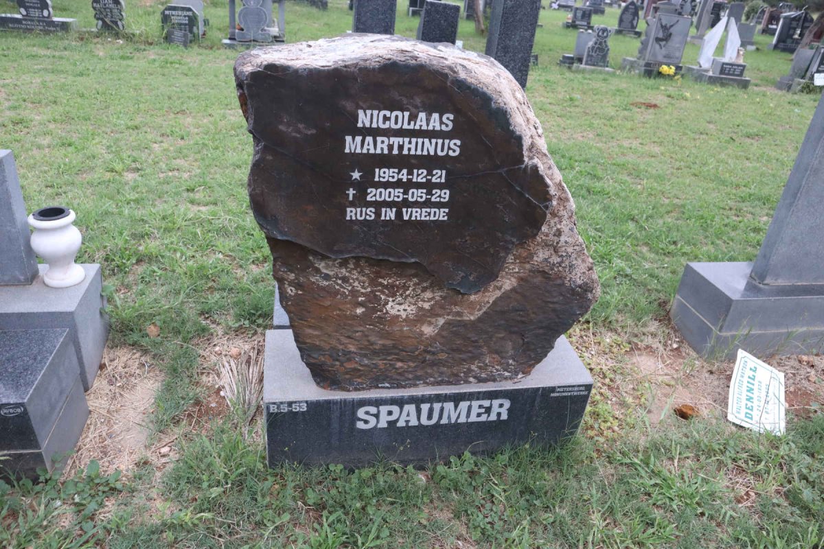 SPAUMER Nicolaas Marthinus 1954-2005