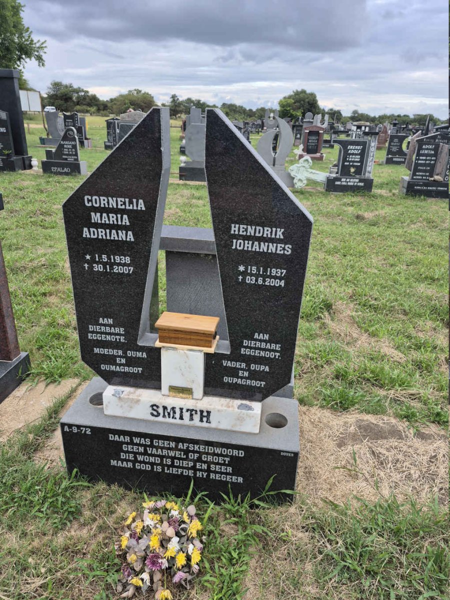 SMITH Hendrik Johannes 1937-2004 & Cornelia Maria Adriana 1938-2007 :: SMITH Johannes Hendrik 1960-2025 _1