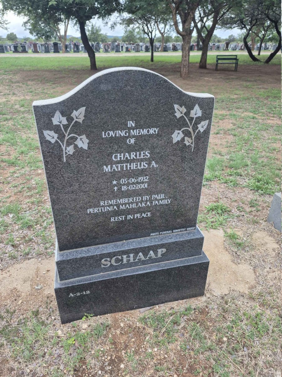 SCHAAP Charles Mattheus A. 1932-2001