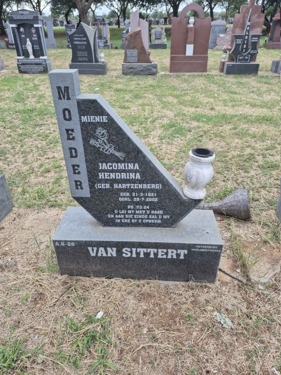 SITTERT Jacomina Hendrina, van nee HARTZENBERG 1921-2002