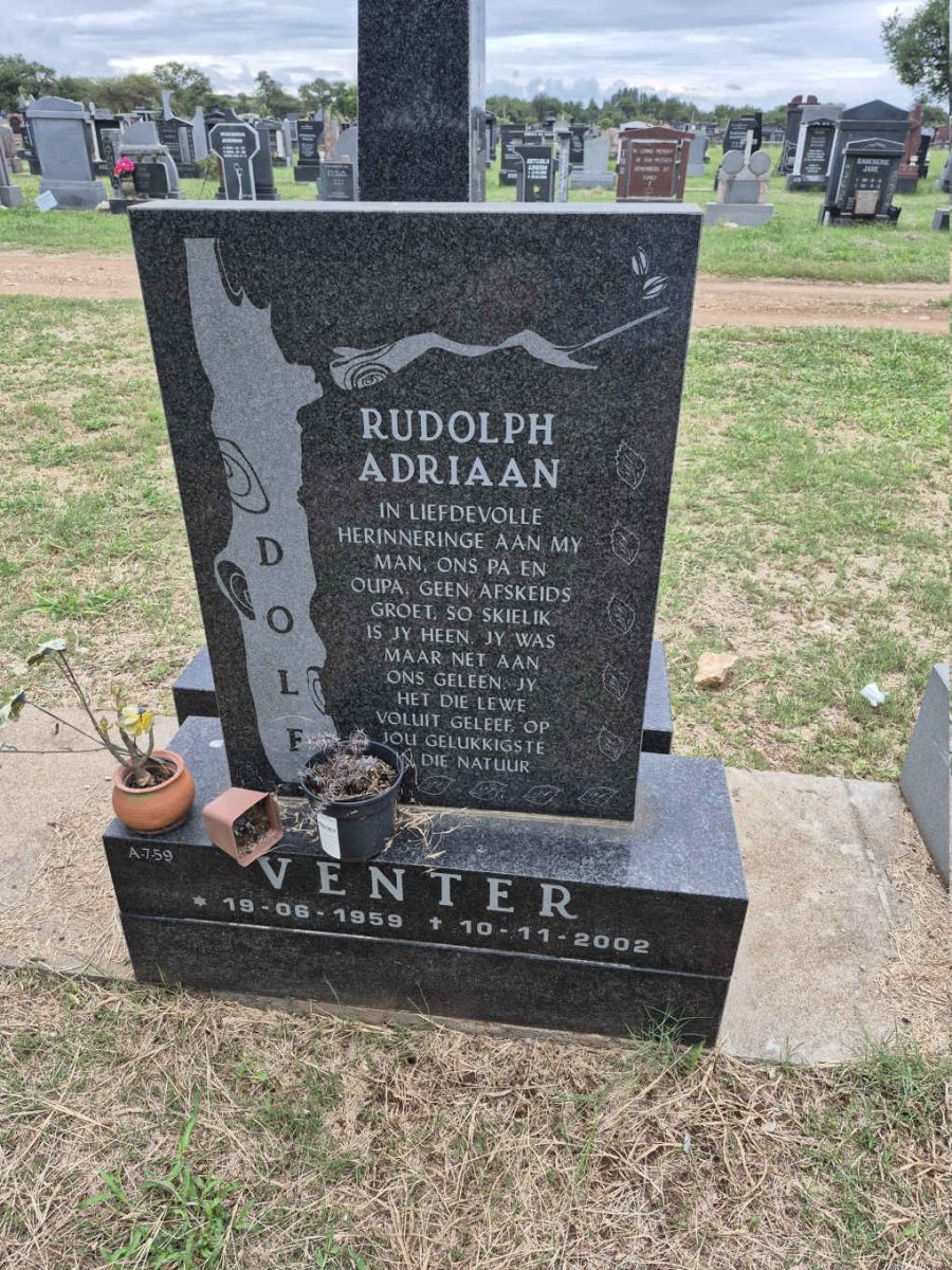 VENTER Rudolph Adriaan 1959-2002