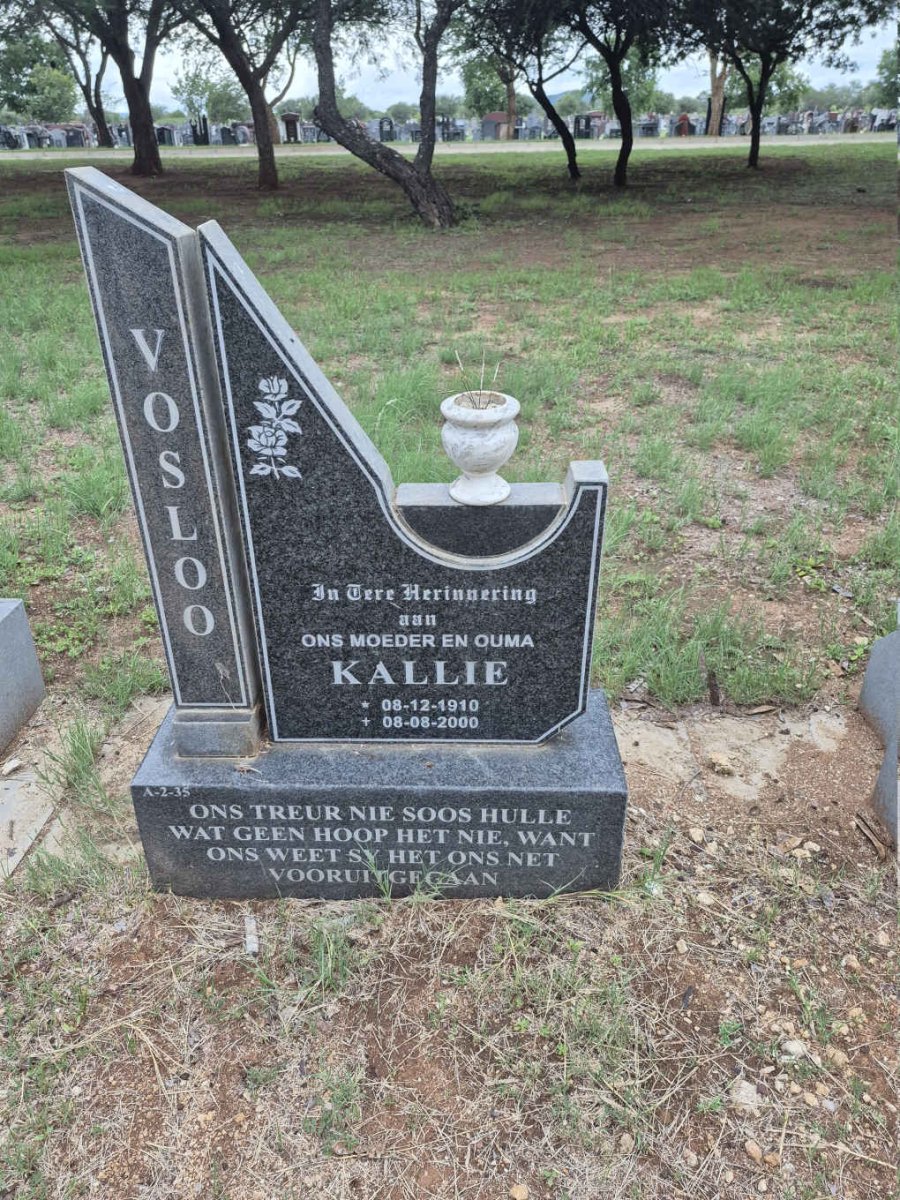 VOSLOO Kallie 1910-2000