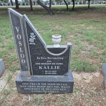VOSLOO Kallie 1910-2000